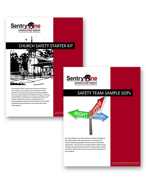 Combined package - download Church Safety Starter Kit and SOPs - Sentry One Consulting Group, inc - Church Safety Training